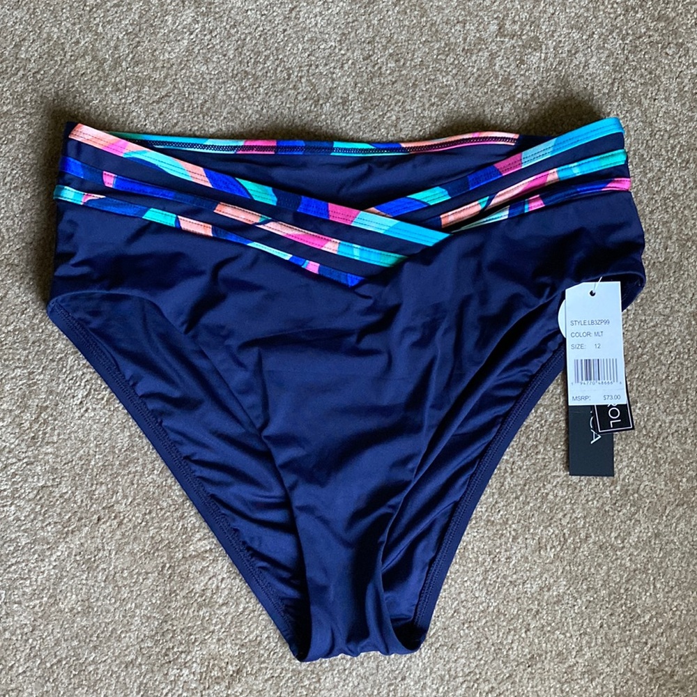 La Blanca navy bottoms NWT- Sz 12